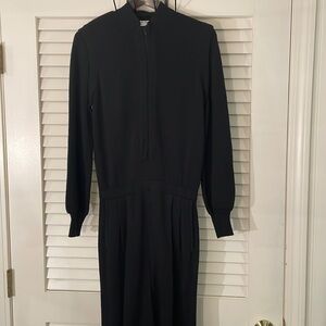 THE MICHAEL Collection Black Long Sleeve Elegant Knit One Piece Jumpsuit